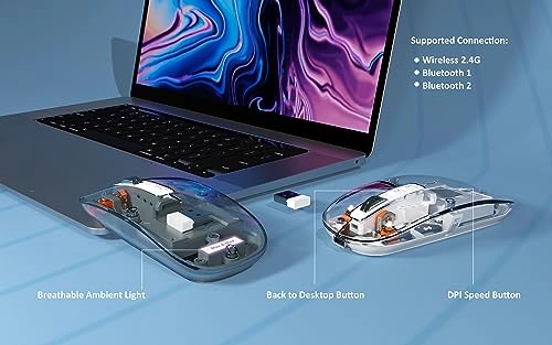 MXM-T901 Transparent Mouse - Wireless