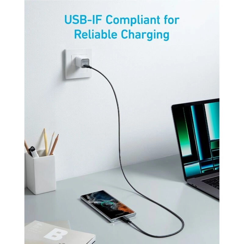 322 Cable 60W USB-C to USB-C 1.8m Braided