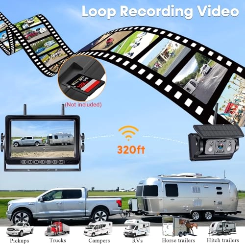 Dual RV Wireless Backup Camera - Night vision Wireless 1080P