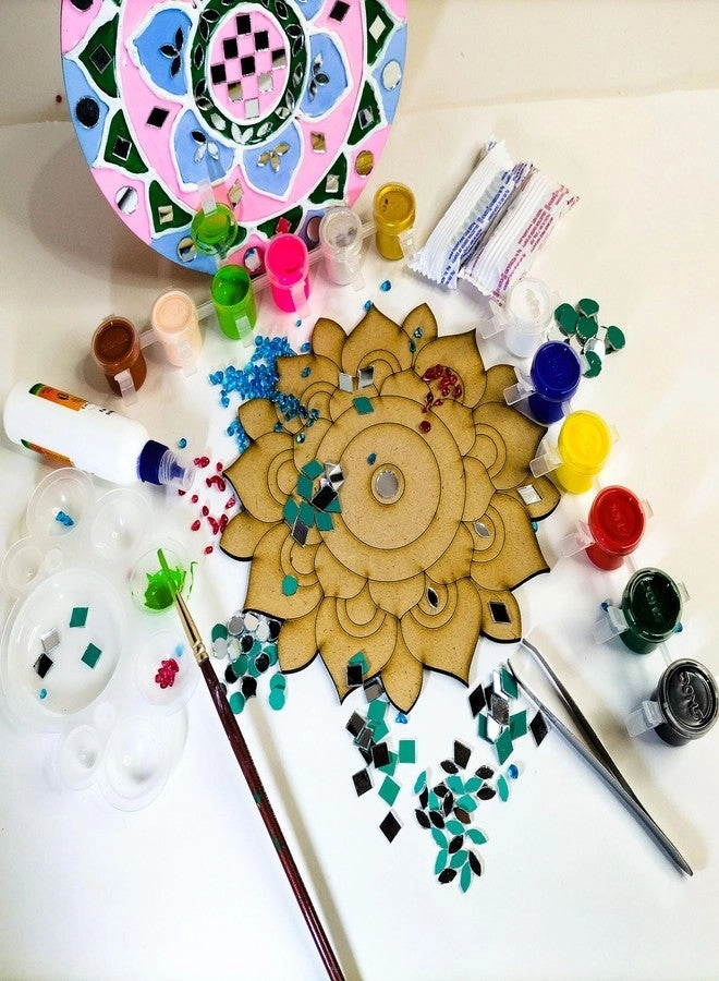 Mandala Craft Kit - Wall Décor 12 Shades Brushes