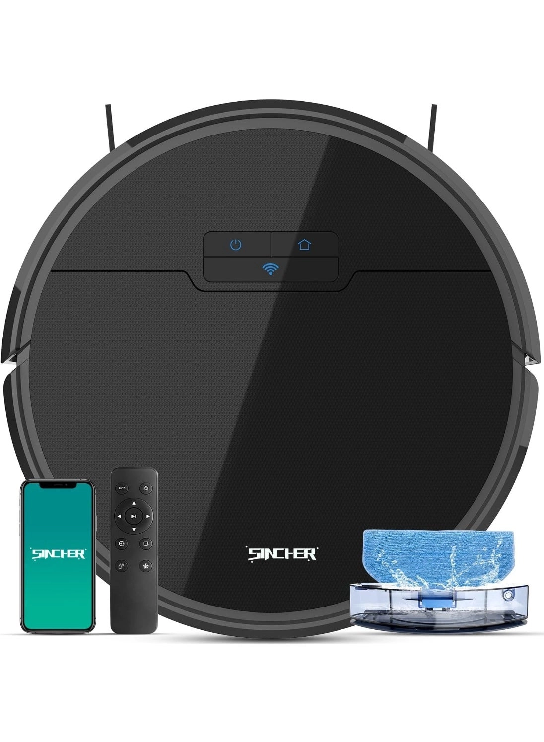 SG50 Robot Vacuum - With Mop, Self-Charging