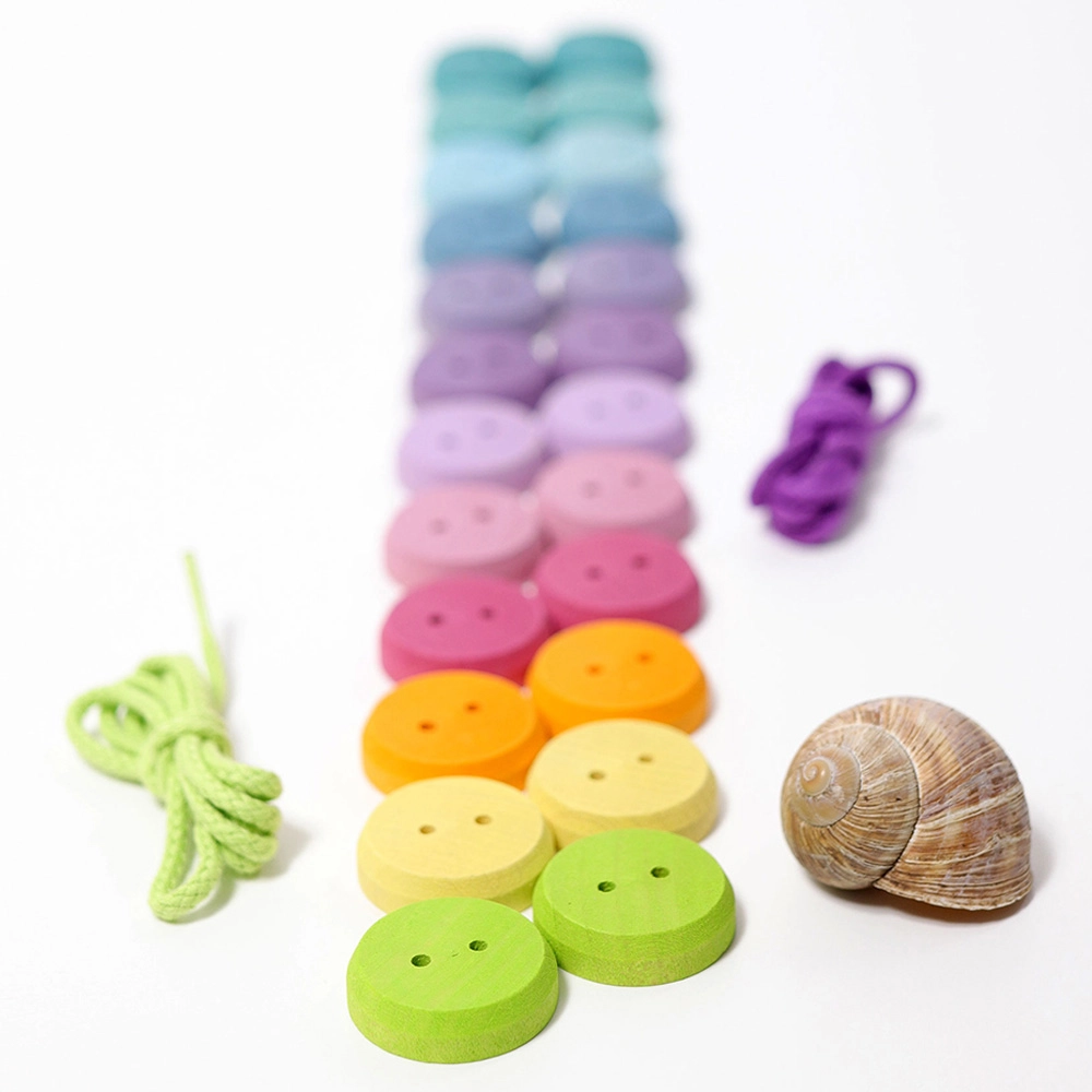 Wooden Buttons - Suitable for 4 years and above 24 pieces
