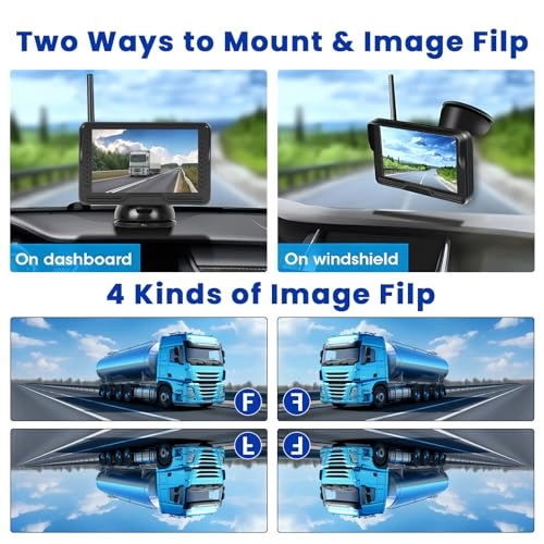 AHD Wireless Rear View Camera IPS-Monitor - Night Vision 720P