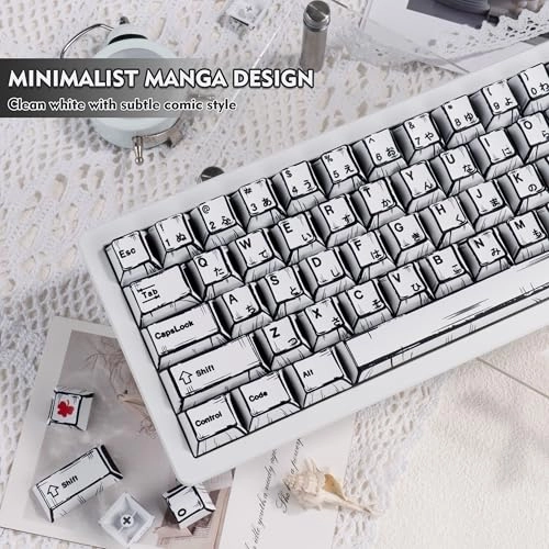 Manga Style PBT Keycaps Set - keyboard