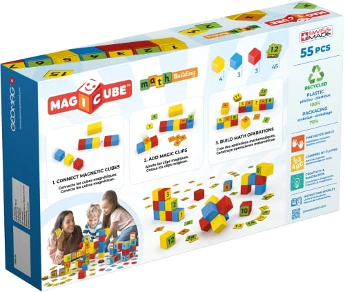 Magicube Math Building And Clips - 55 pcs