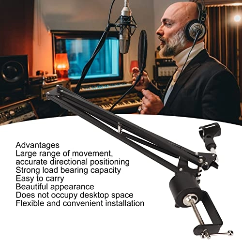 Desktop Microphone Stand - 360 Degree Rotation Boom