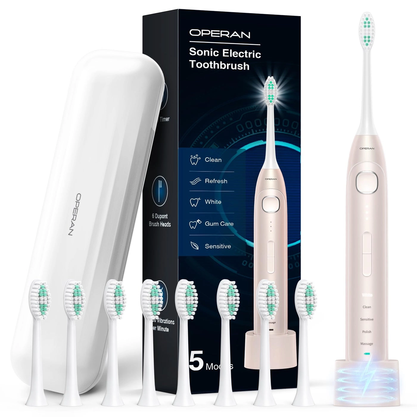 Electric Toothbrush - Rechargeable Sonic 5 Modes