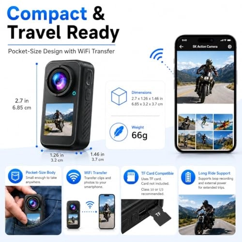 Motorcycle Camera - 128GB 5K