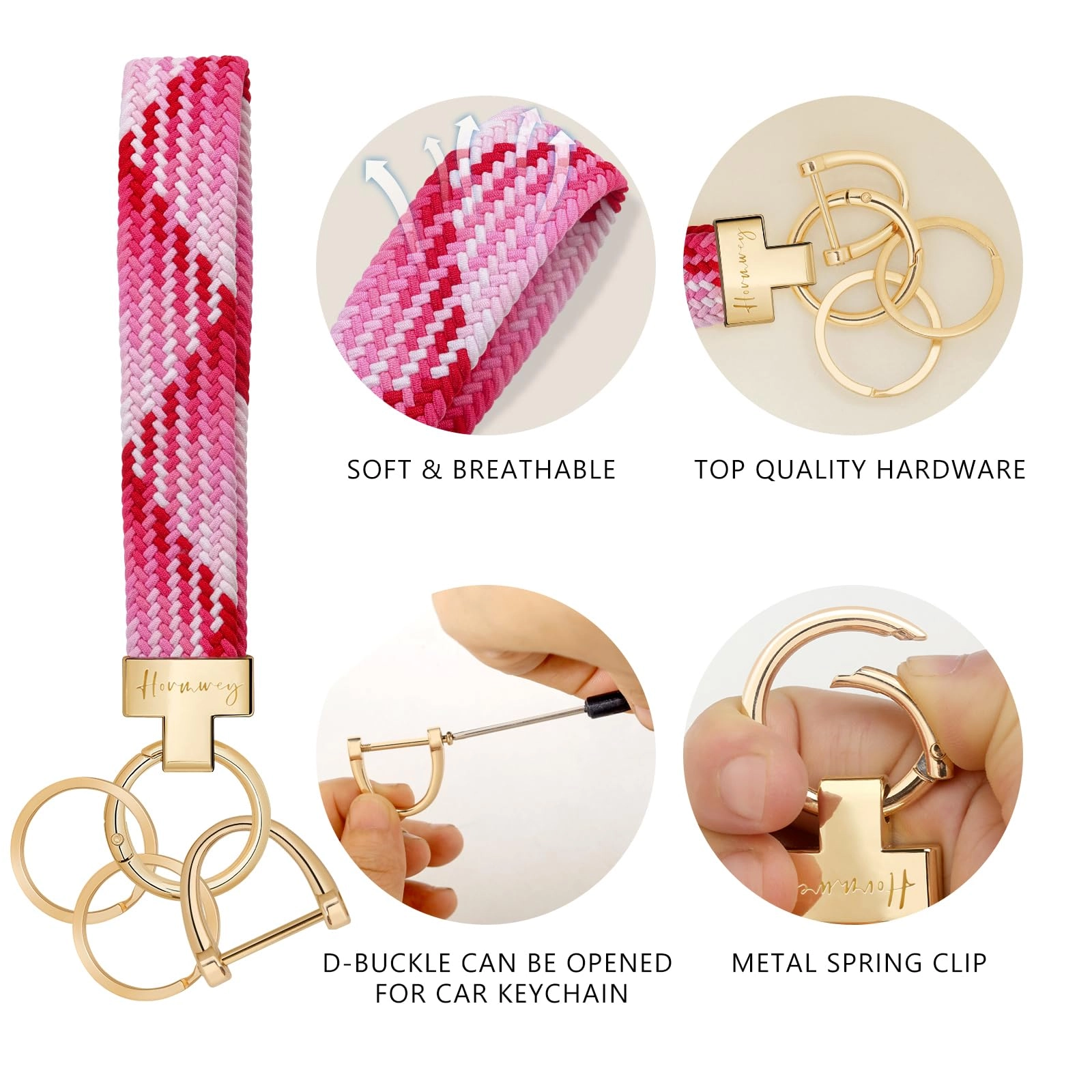 Elastic Wristlet Keychain - Fun