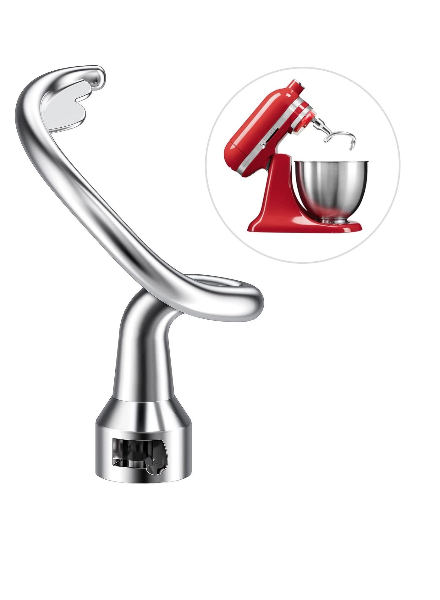 Y&D Spiral Dough Hook - 4.5/5 Qt. 18/8 Stainless Steel