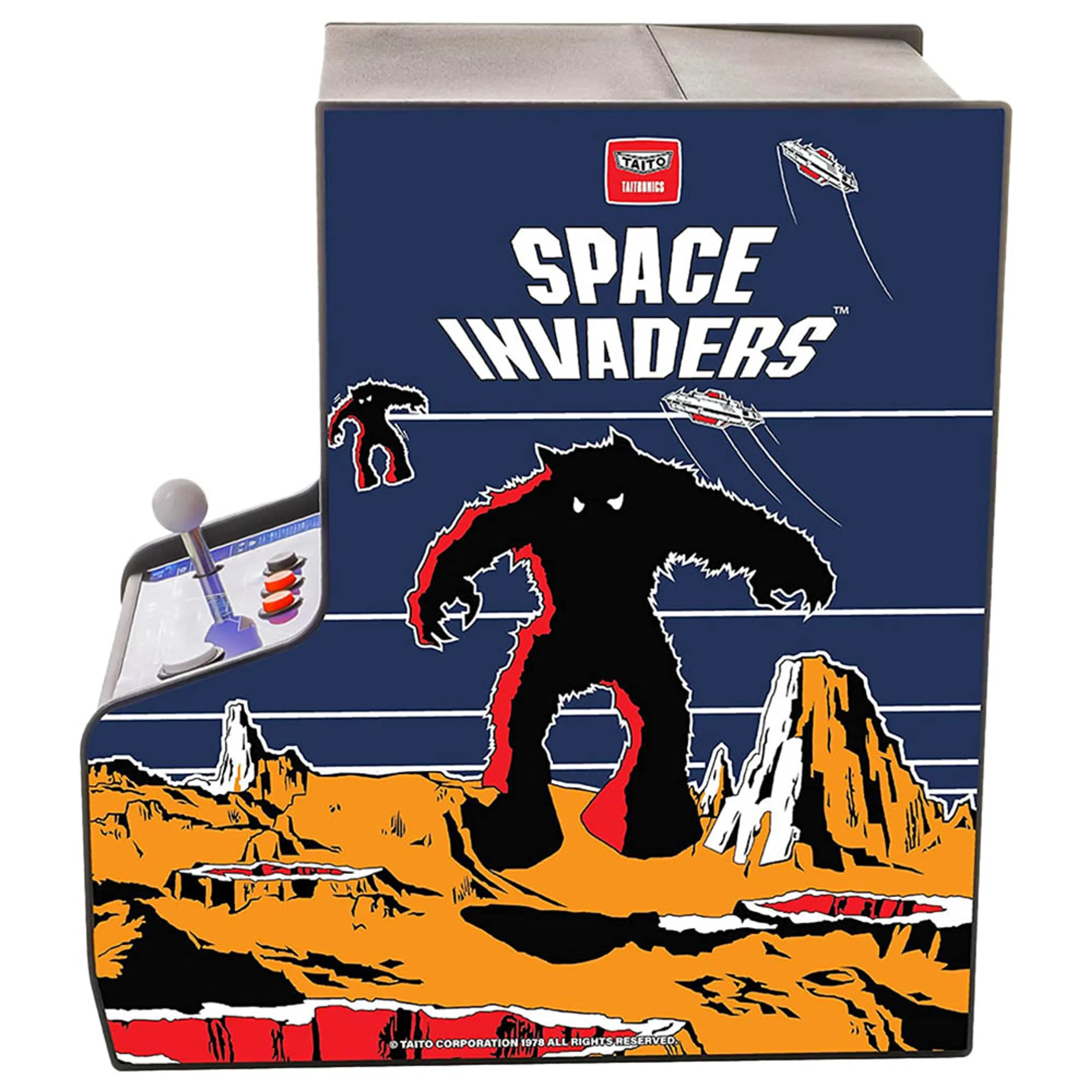 Space Invaders Micro Player - Miniature playable replica Micro-USB or 4 AA batteries