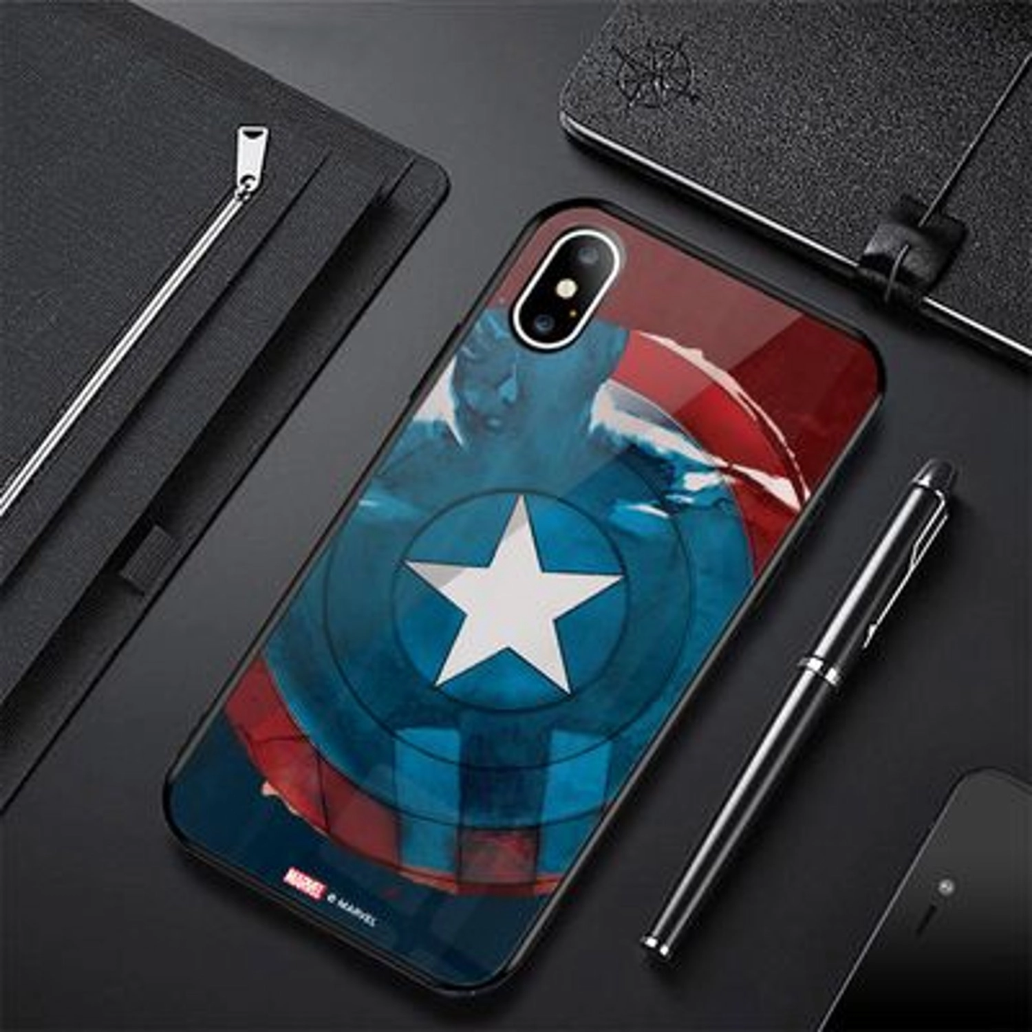Watercolour Cap's Sheild Back Case for iPhone Xs