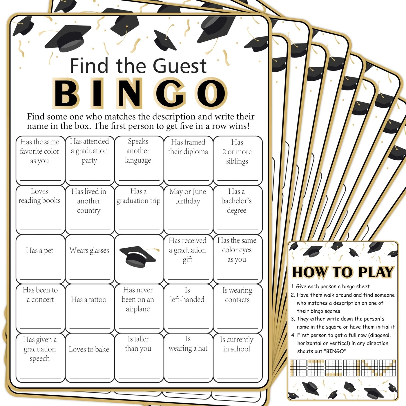 Find The Guest Bingo Game - 24 piece(s)