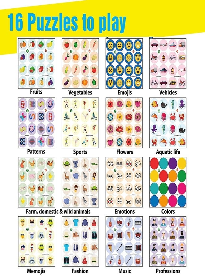 Brain Games Memory Matching Puzzle - 3-5 Years 16 pieces
