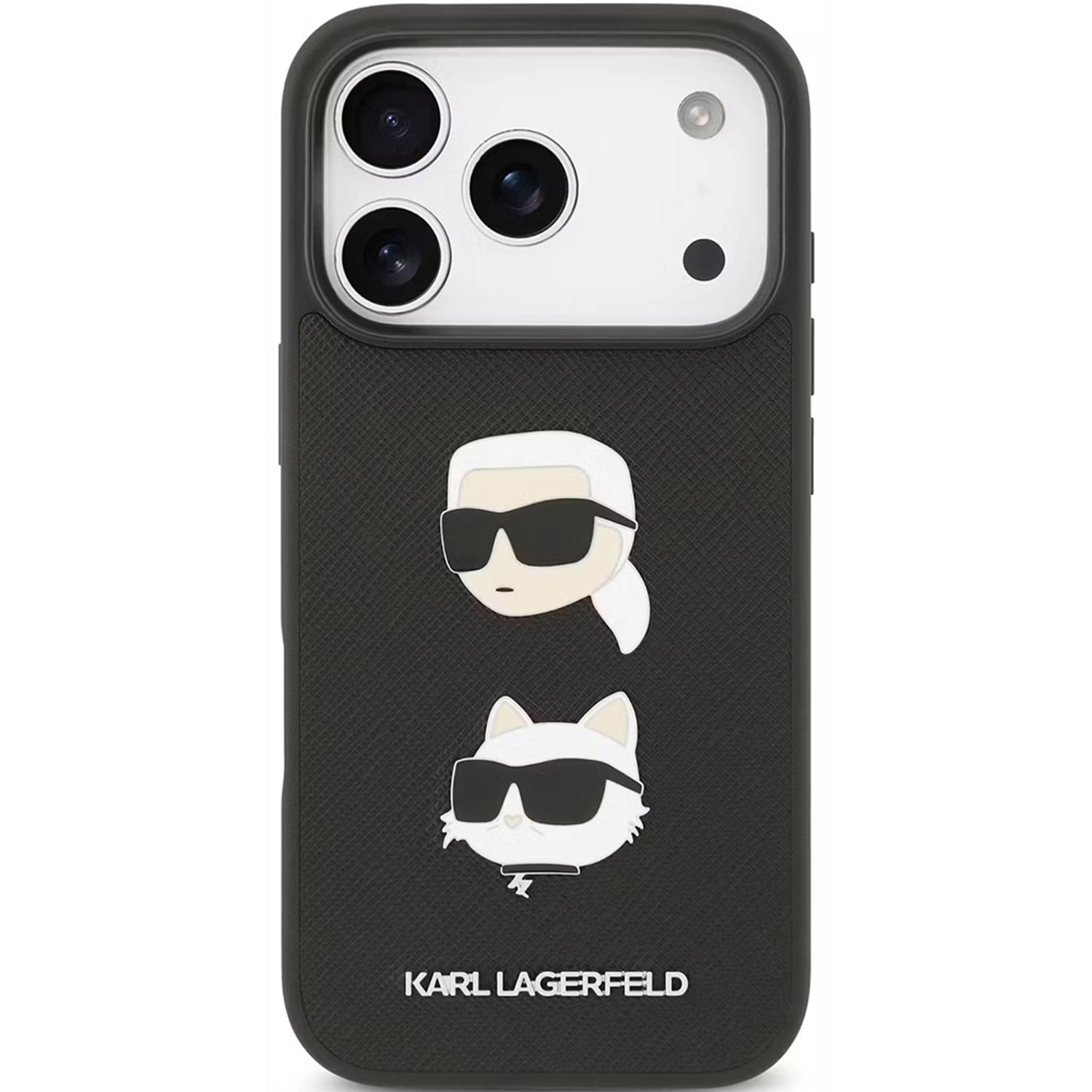 Leather Case Saffiano Leather Black for iPhone 17 Pro Max