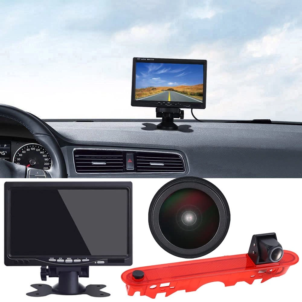 Brake Light Reversing Camera + Rear View Mirror Monitor - Night vision 628 x 586 pixels