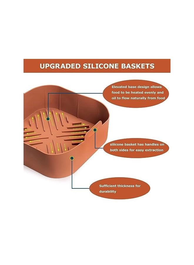 air fryer basket liners - silicone 2pcs