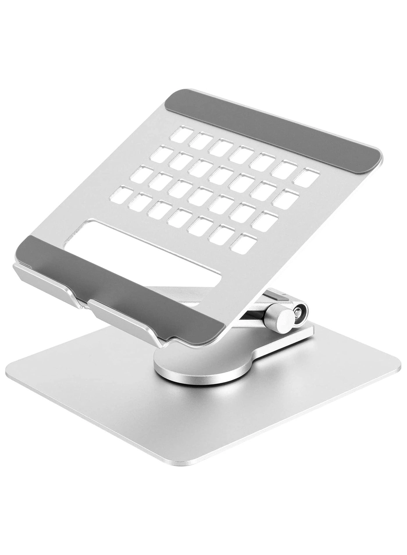 LIXES Foldable Laptop Stand - Enhanced Tablet Holder Bright Silver