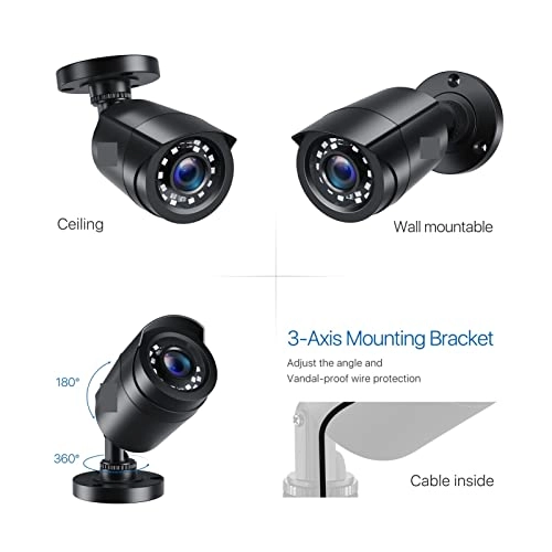 DVR + Camera - 8PCS 8CH 1080p 2.0MP