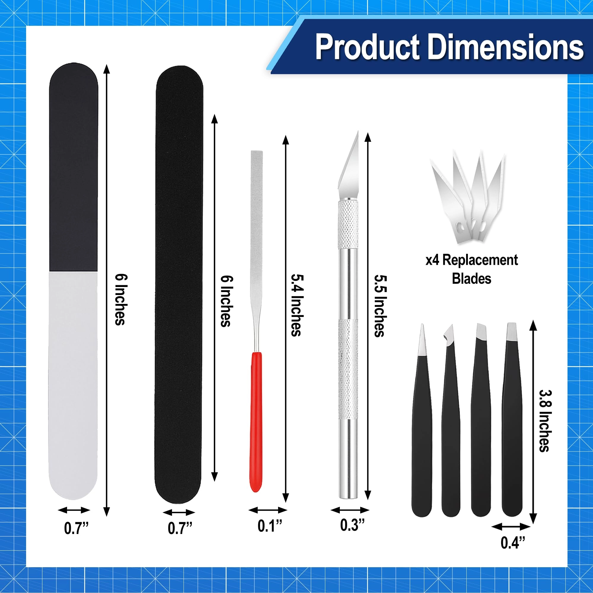 Model Tool Kit - Metal 22 PCS