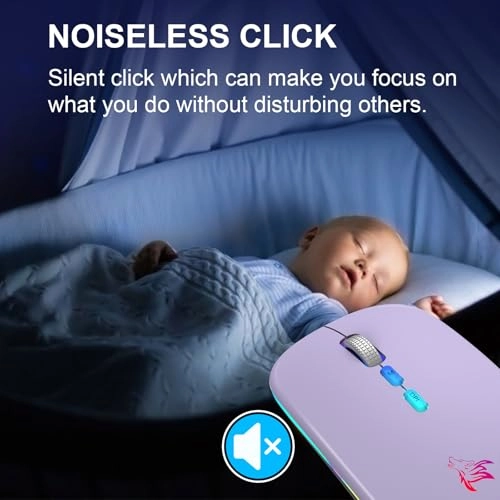 LED Slim Rechargeable Mouse - Wireless