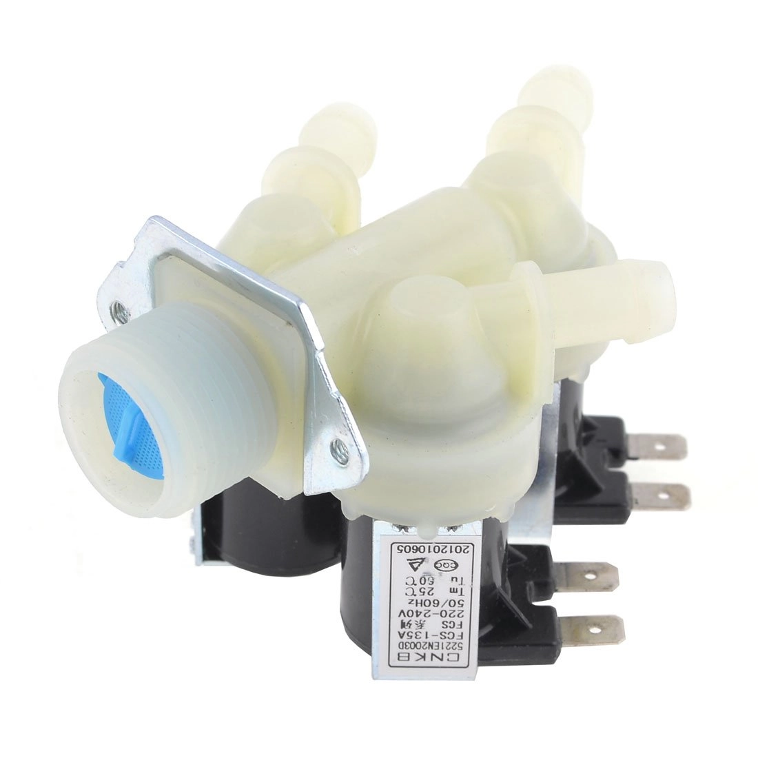 ZHuidjo Solenoid Valve - Washing Machine Three Tube Beige
