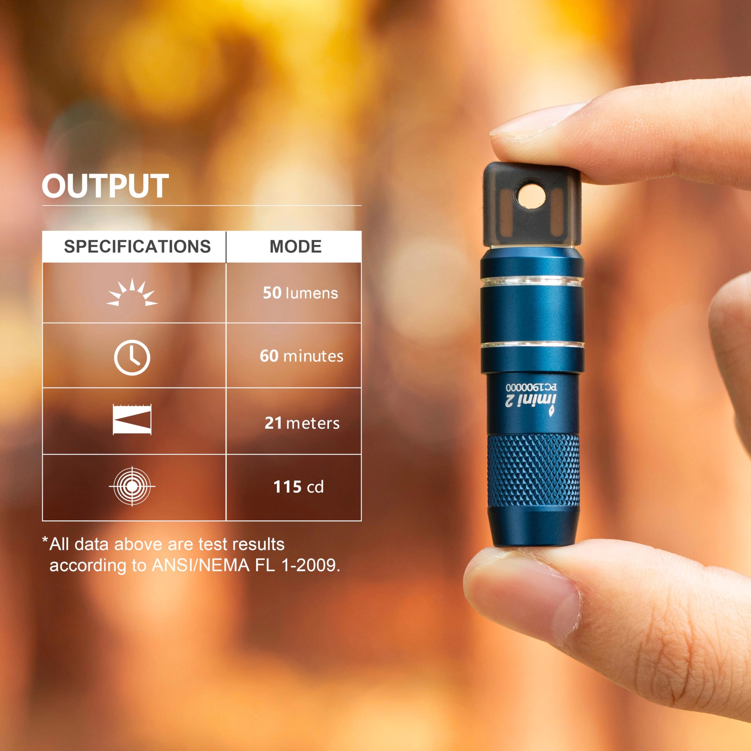 IMINI 2 Keychain Flashlight Rechargeable (50lm)