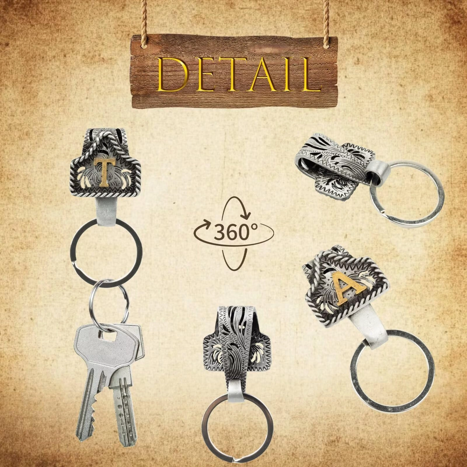 Letter Keychain - Western