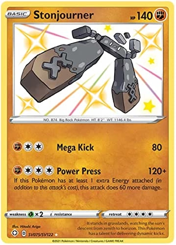 Pokémon Stonjourner SV075/SV122 - English 1pcs + Toploader
