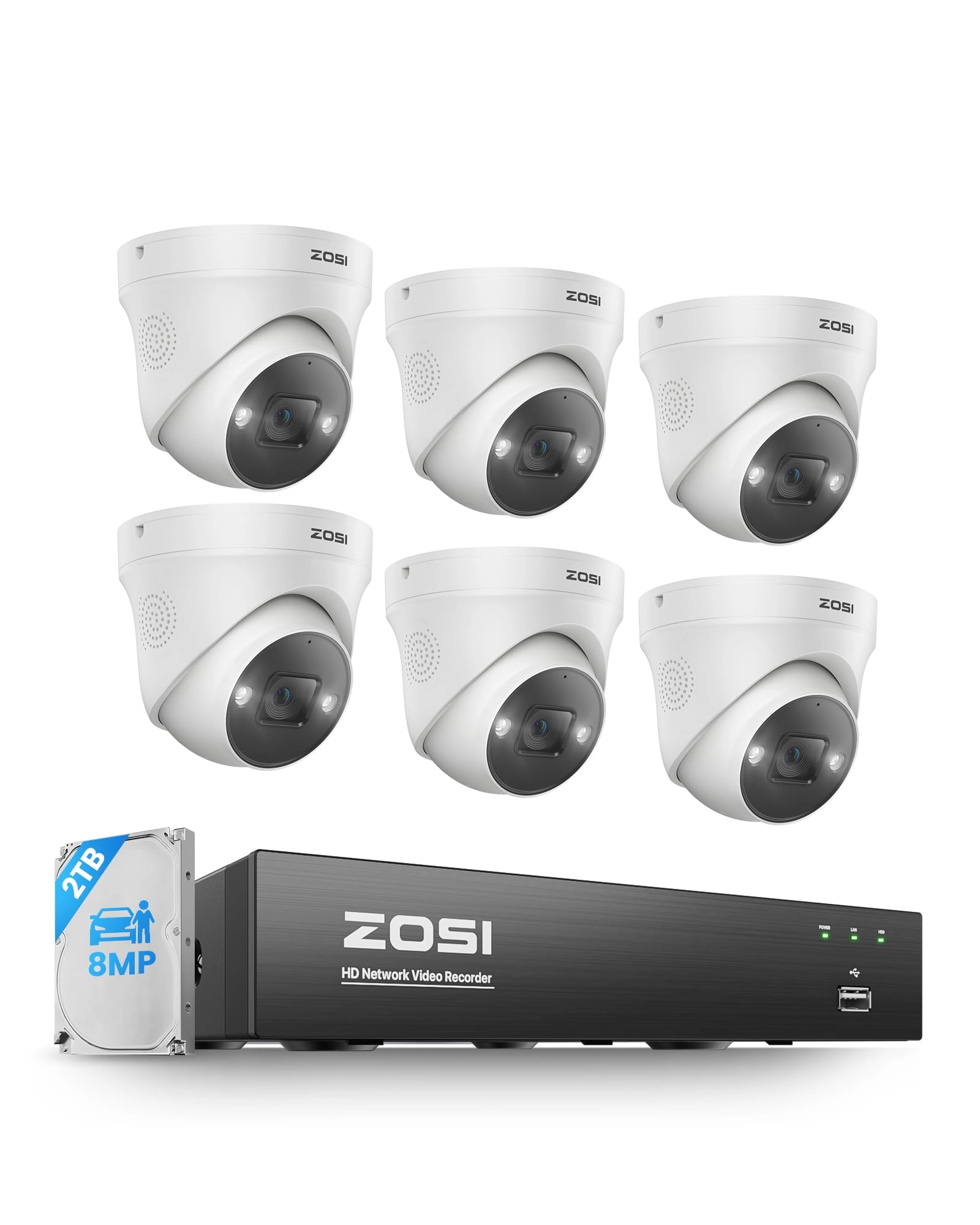 PoE Security Camera System - 8 channels