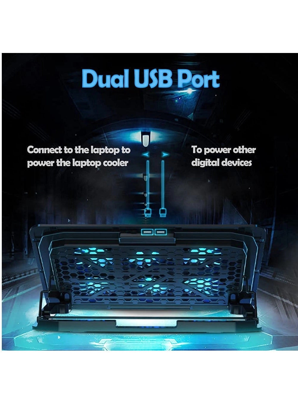 Laptop Cooling Pad - 6 fans 12-17 Inch