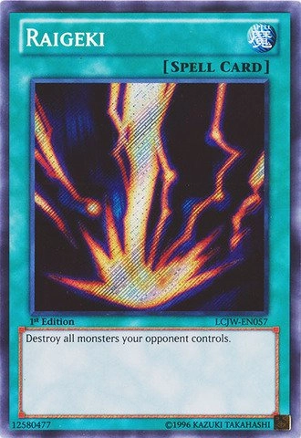 Yu-Gi-Oh! Raigeki LCJW-EN057 1st Edition Secret Rare Legendary Collection 4 Joeys World