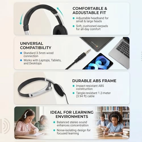 10 Pcs Bulk Wired Over Ear Headphones Wired Headphone