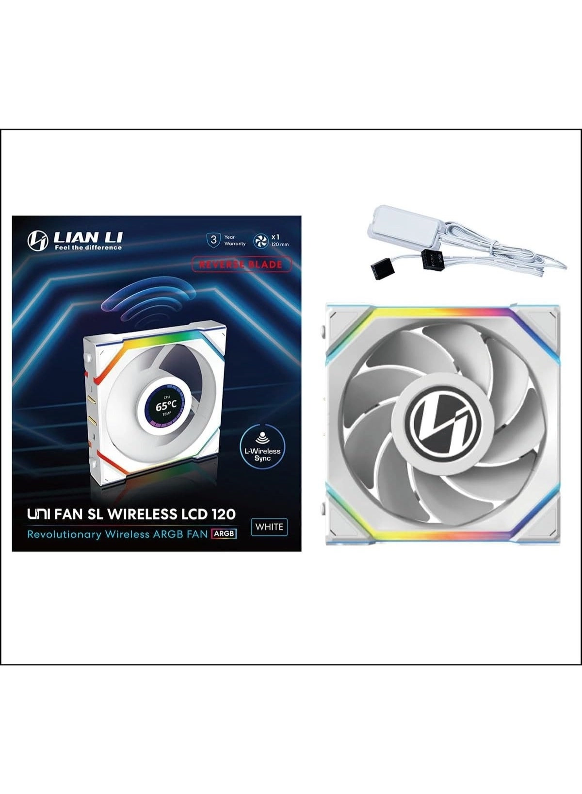 UNI FAN SL Wireless - 120mm Reverse Airflow ARGB