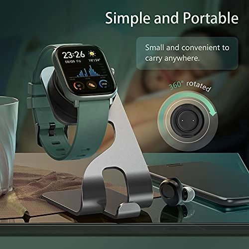 Charging Dock for Amazfit GTR 2, GTR 2e, GTS 2, GTS 2 Mini, GTS 2e, Pop, Pop Pro, BIP U, BIP U Pro, Zepp E, Zepp Z, T-REX Pro - 150cm Cable