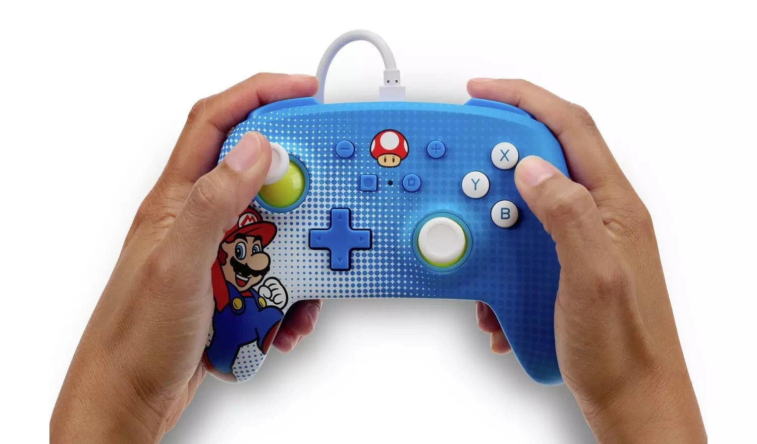 Nintendo Switch Enhanced Wired Controller - Blue Mario Pop