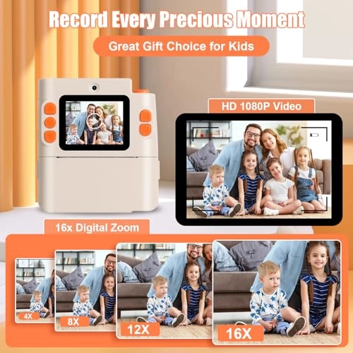 Kids Camera - Instant Print 1080P 32GB