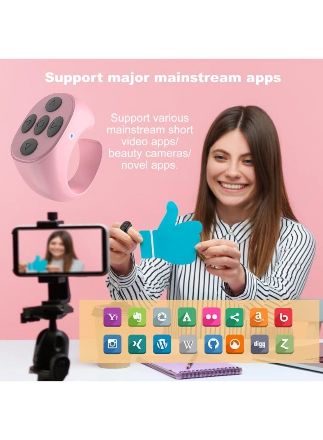 Bluetooth Scrolling Ring - Fingertip Wireless Remote for iPhone & Android