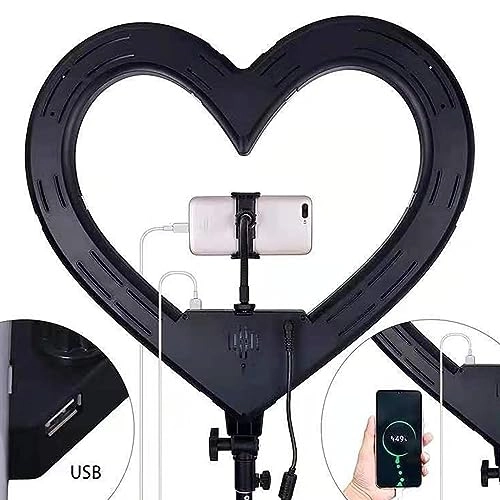 LED Heart Ring Light - 19 Inch 360° Rotatable