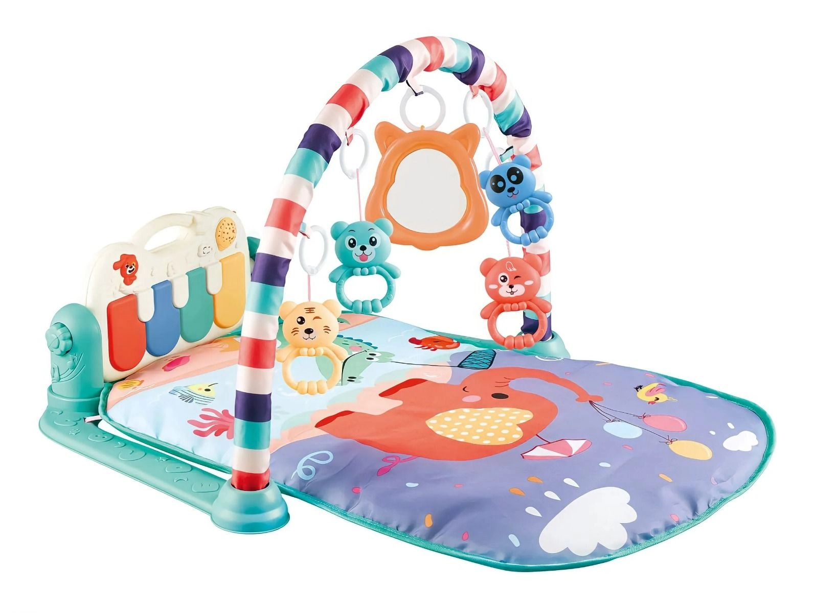 Monkey Hat Pedal Piano Activity Play Mat - 2+