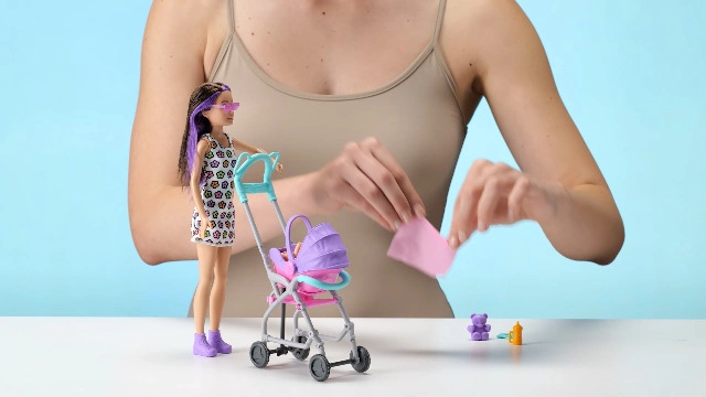 Skipper Doll And Playset - Stroller Baby Doll Ages 3+