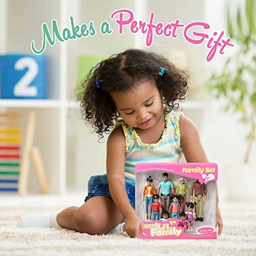 Sweet Li'l Family Dollhouse People - Set of 9 Plastic Ages 3+