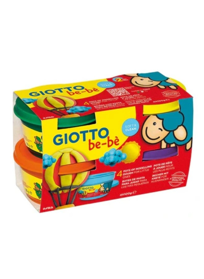 Super Soft Modelling Dough - natural ingredients 400g 4pcs.