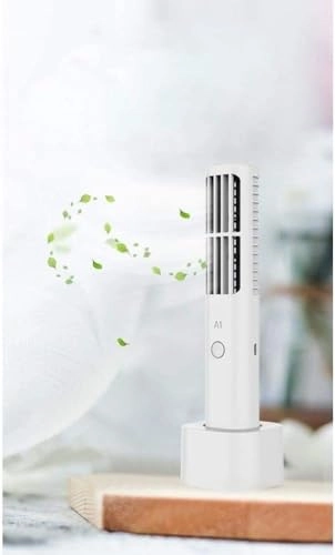 Small air conditioner Fan - Rechargeable Mini Handheld White