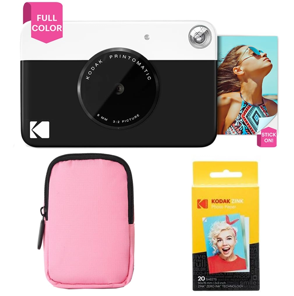 Printomatic - Full-Color Instant Print 5MP + Deluxe Camera Case + Photo Album + Zink Paper - 20 Sheets