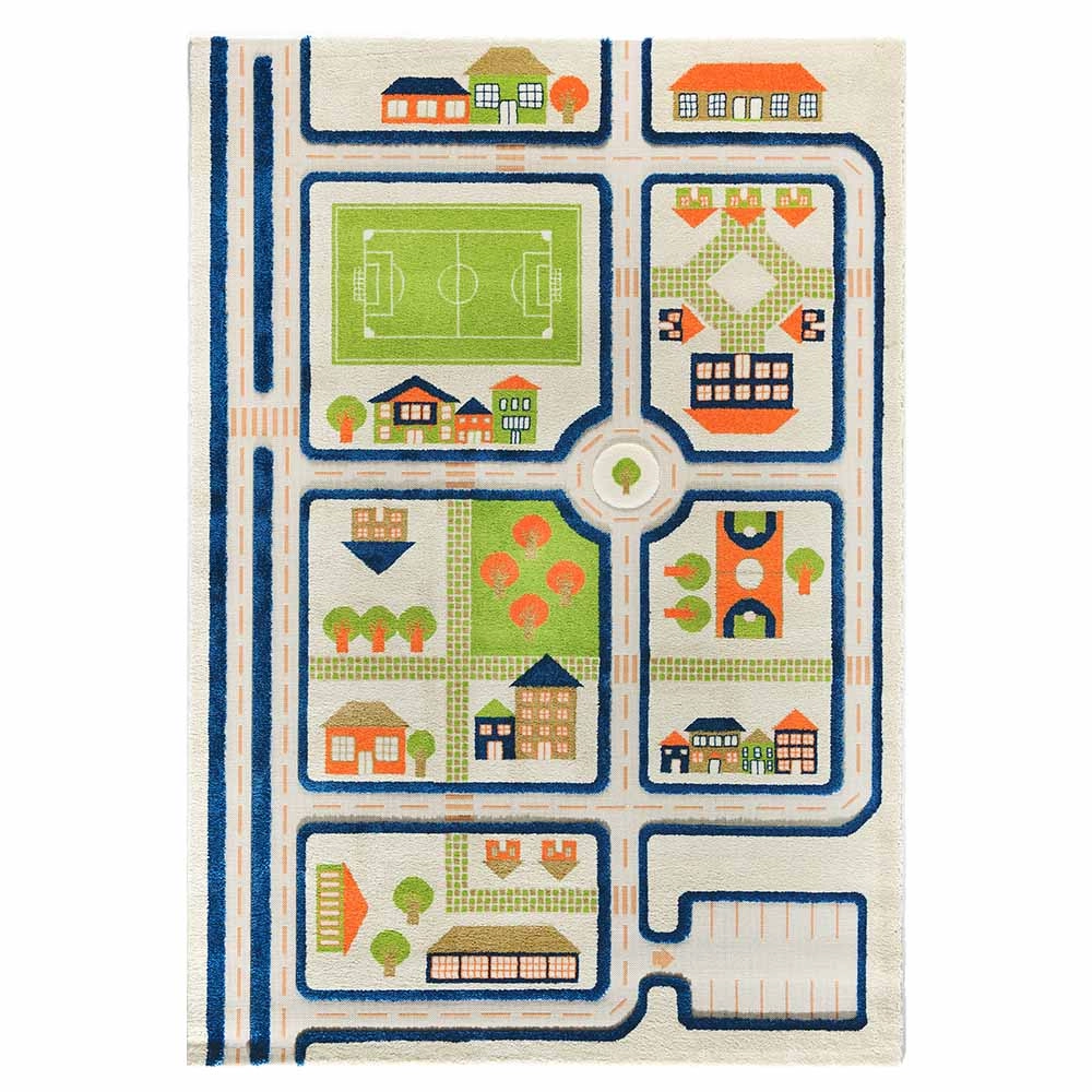 IVI Traffic Design Educational 3D Carpet Playmat - Traffic Blue 12 months