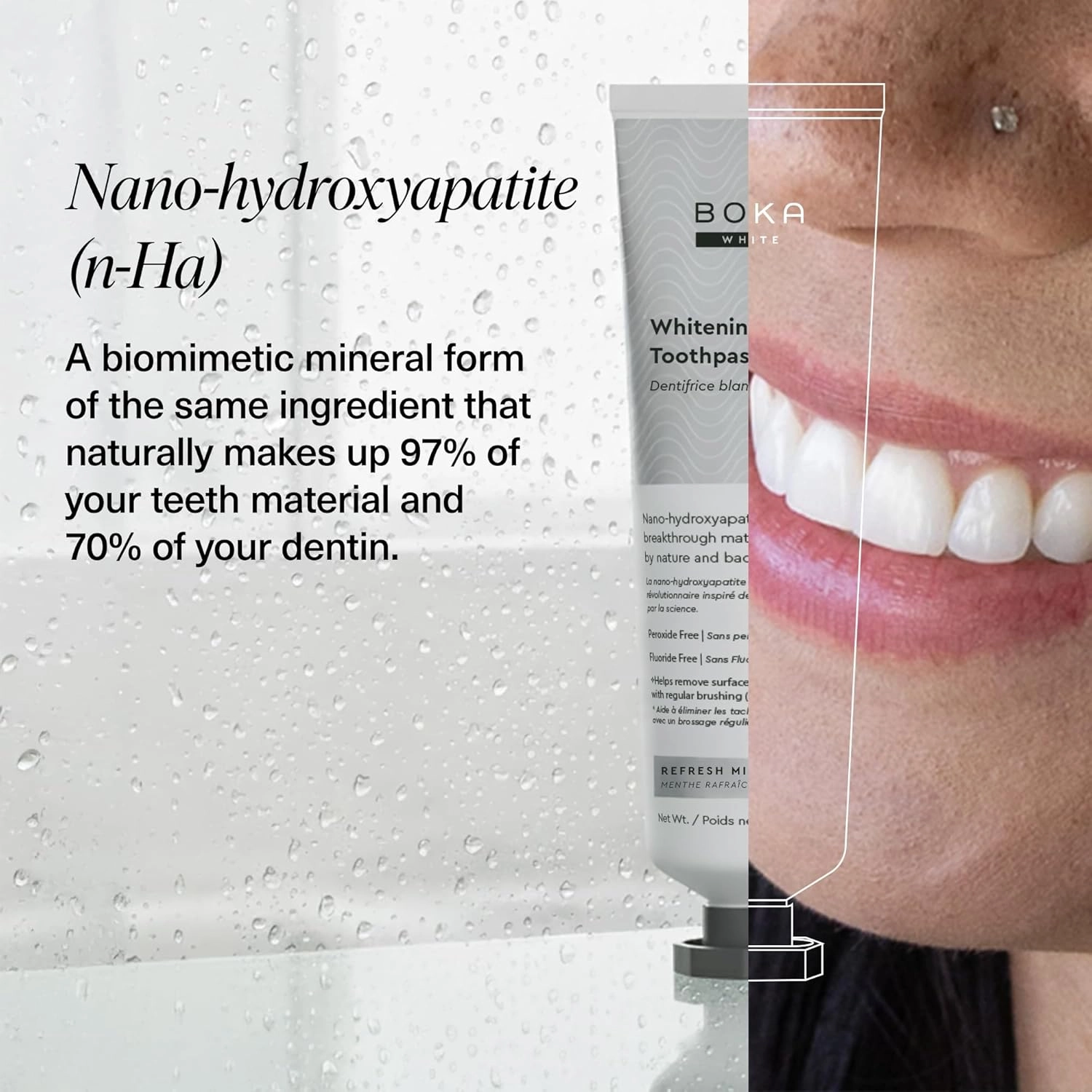 Fluoride Free Nano Hydroxyapatite Refresh Mint Toothpaste Adult, Kids 4 Fl Oz