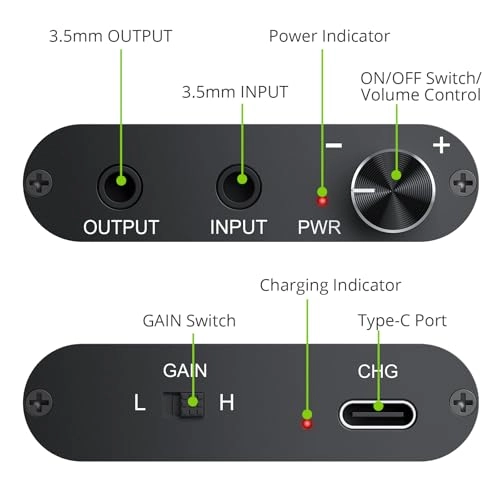 Headphone Amplifier - 16-300Ω Rechargeable
