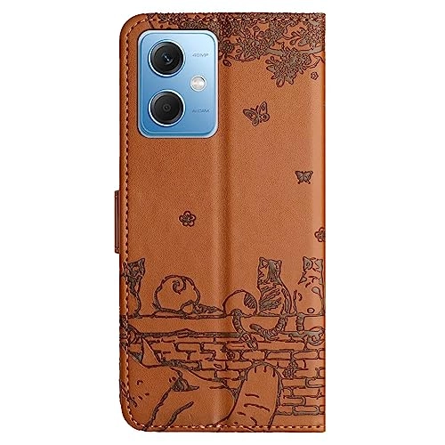 Cat Wallet Case - PU Leather for Xiaomi POCO X5 5G