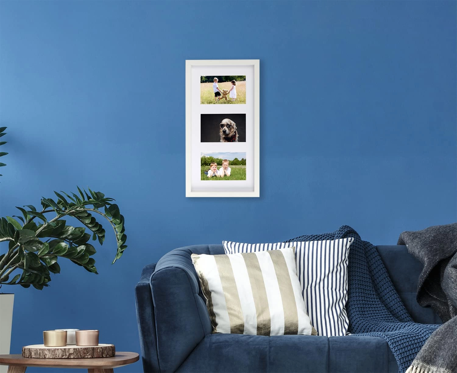 Triple Multi Photo Frame - 2-4x6''+5x7'' 3